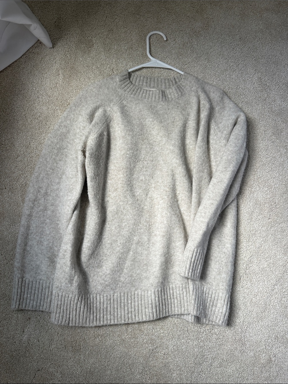 Mango Women's Crewneck Sweater - Light Cream